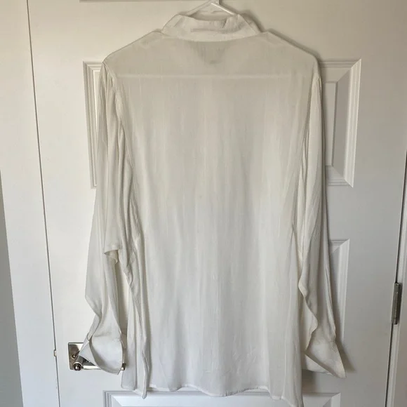 Ariat White Band Collar Button-Down Shirt - Picture 3 of 3